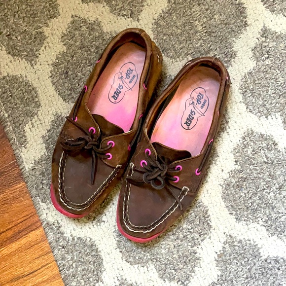 Sperry Shoes - Sperry top-siders brown pink 7
